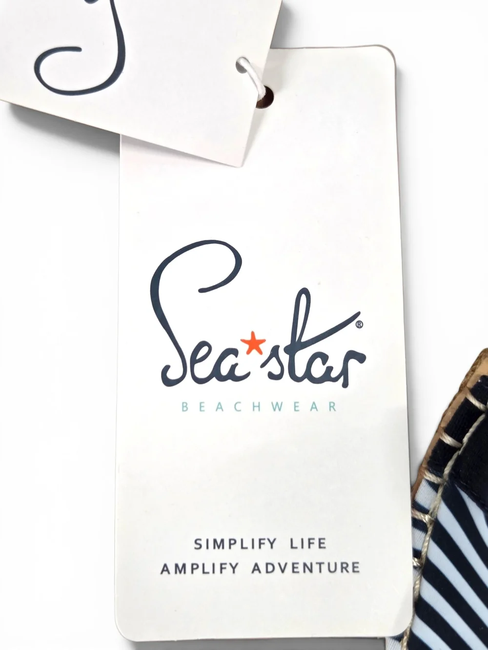 Sea Star Beachwear Seafarer Slingback Espadrille Sandals Navy/White Microstripe